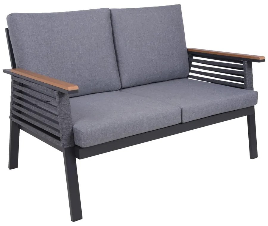 Тъмносив алуминиев градински комплект за отдих за 4 души Denia – Garden Pleasure