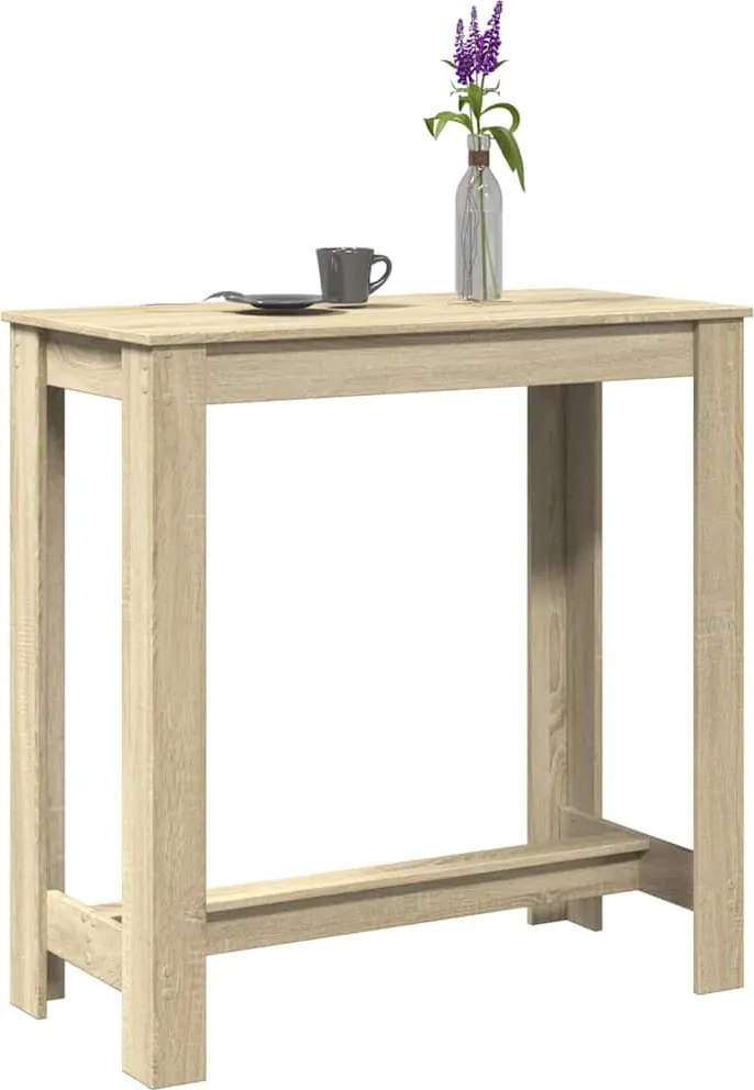 854411 vidaXL Бар маса, сонома дъб, 102x50x103,5 см, инженерно дърво