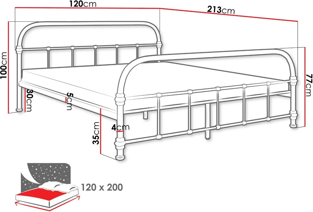 Легло Derozi-120 x 200