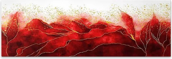 "Червена страст" картина на платно цифрово печатане 120x40x3см.