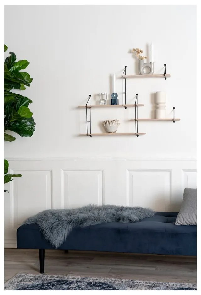 Черен рафт от масивна дървесина Pavlovnia Harlem Hyde - House Nordic