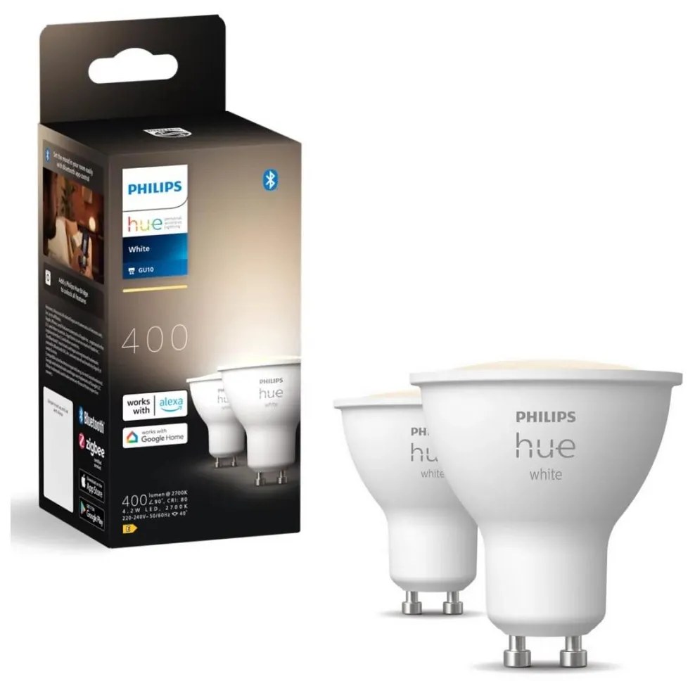 К-кт 2x LED Димируема крушка Philips Hue WHITE GU10/4,2W/230V 2700K