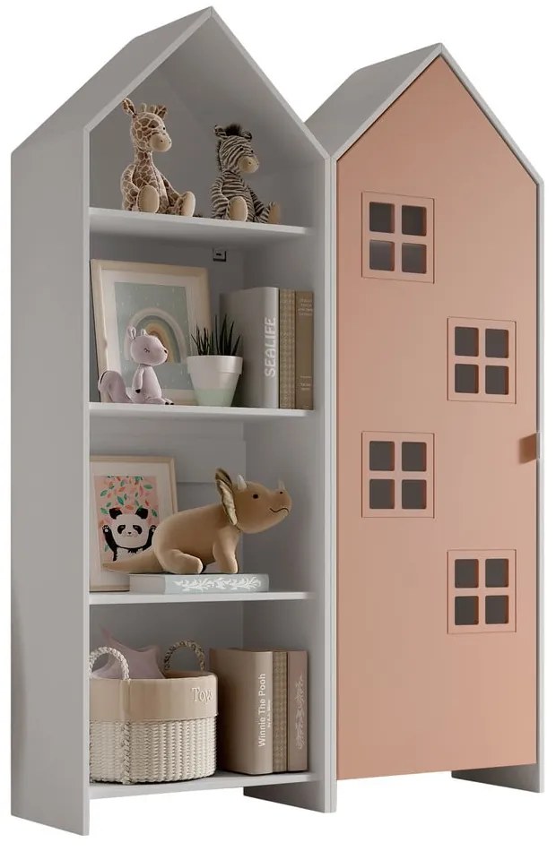Отворен детски гардероб в бял и розов цвят 115x171,5 cm CASAMI BRUGES – Vipack