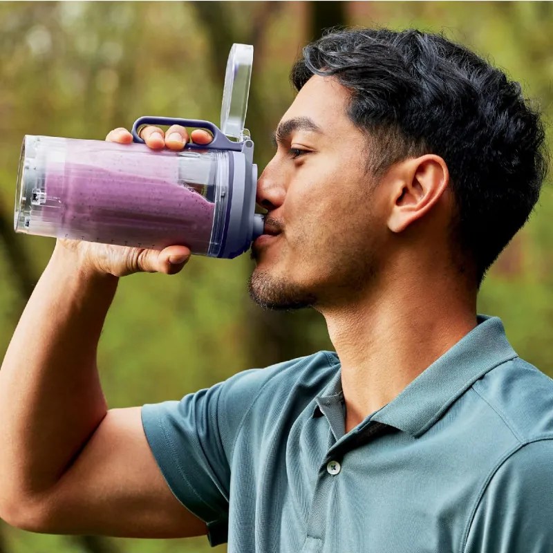 Преносим блендер Ninja Blast Max BC251EULD, 14.4W, 11.1V, 570 мл, 19000 об/мин, Трошене на лед, До 25 цикъла, Без BPA, Лилав