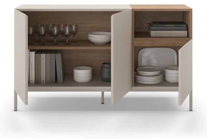 Кремав скрин 140x80 cm Cailin – Marckeric