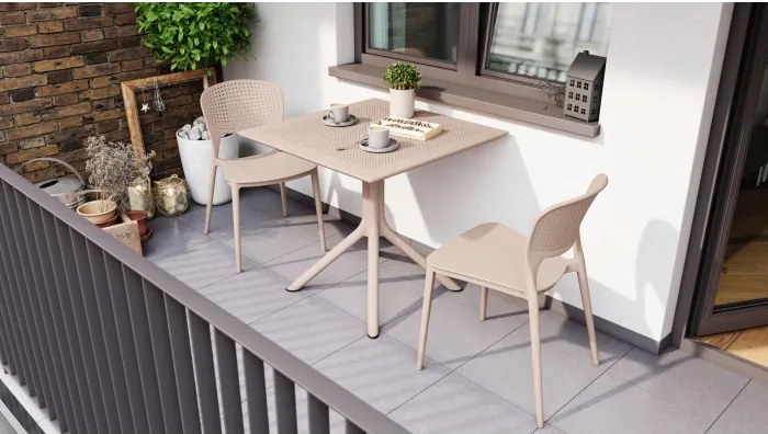 ТОДО Бежово - МОДЕРЕН СТОЛ ЗА КУХНЯ/ ГРАДИНА/ КАФЕНЕ (ВЕРТИКАЛНО ПОДРЕЖДАНЕ)