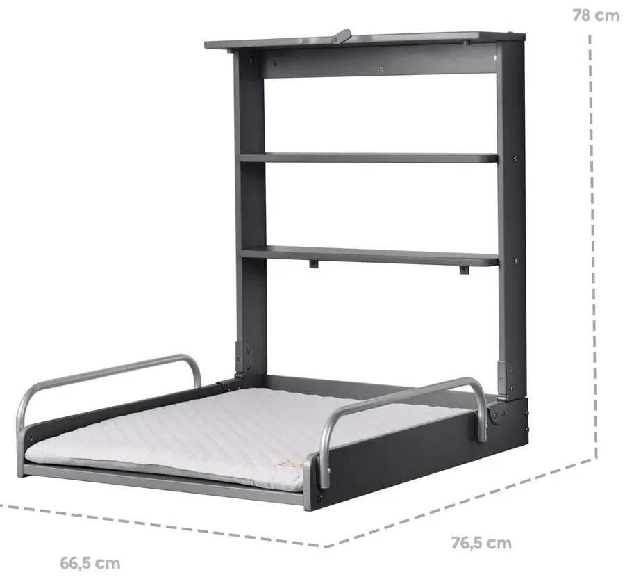 Антрацит висяща маса за преповиване Roba style - Roba