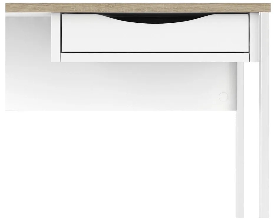 Бяла работна маса , 110 x 48 cm Function Plus - Tvilum