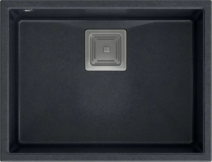 гранитна мивка DAVID 50 Black Metallic