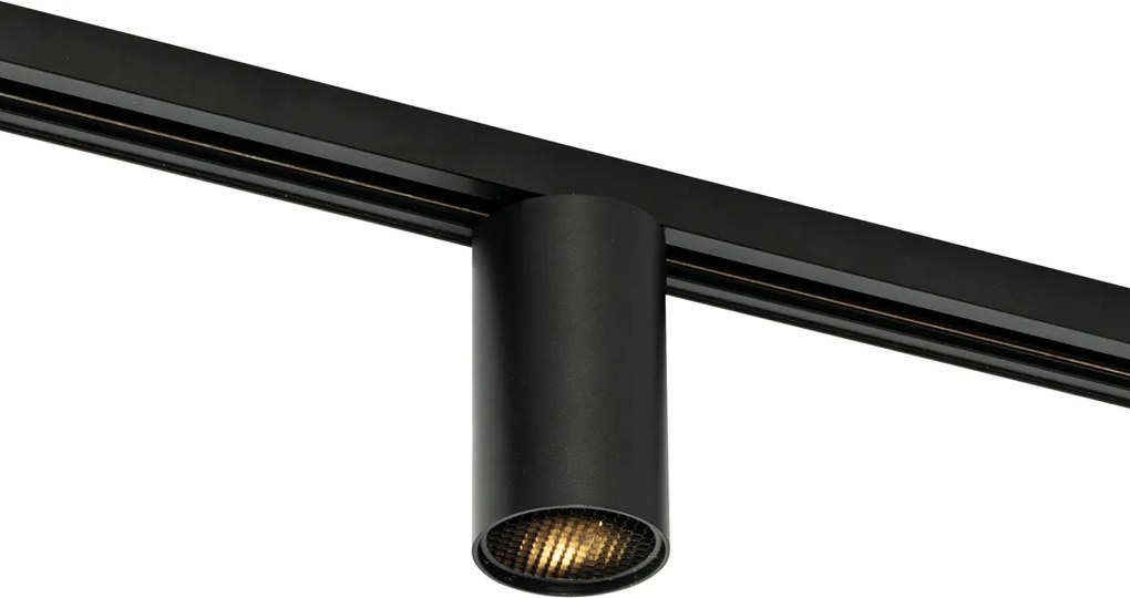 Модерен черен прожектор за 1-фазова релсова система GU10 35mm - Iconic Ruby Honey