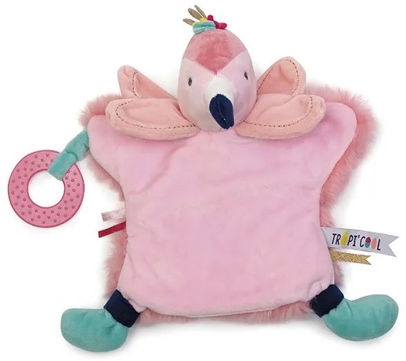 Eurekakids - Мека играчка за гушкане с активности Фламинго