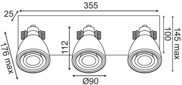 Спот за стена Dino 3-лампи