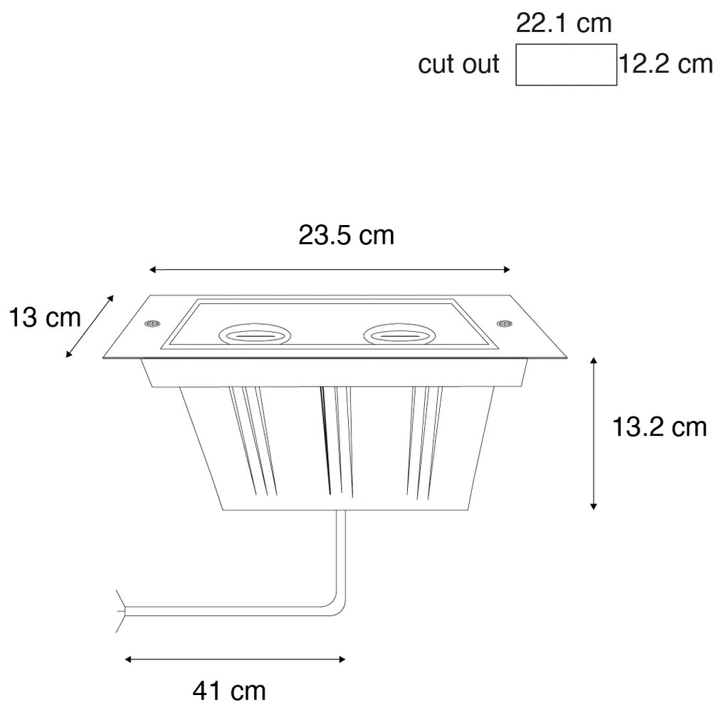 Модерен наземни прожектор стомана 2-светлина регулируем IP65 - Oneon