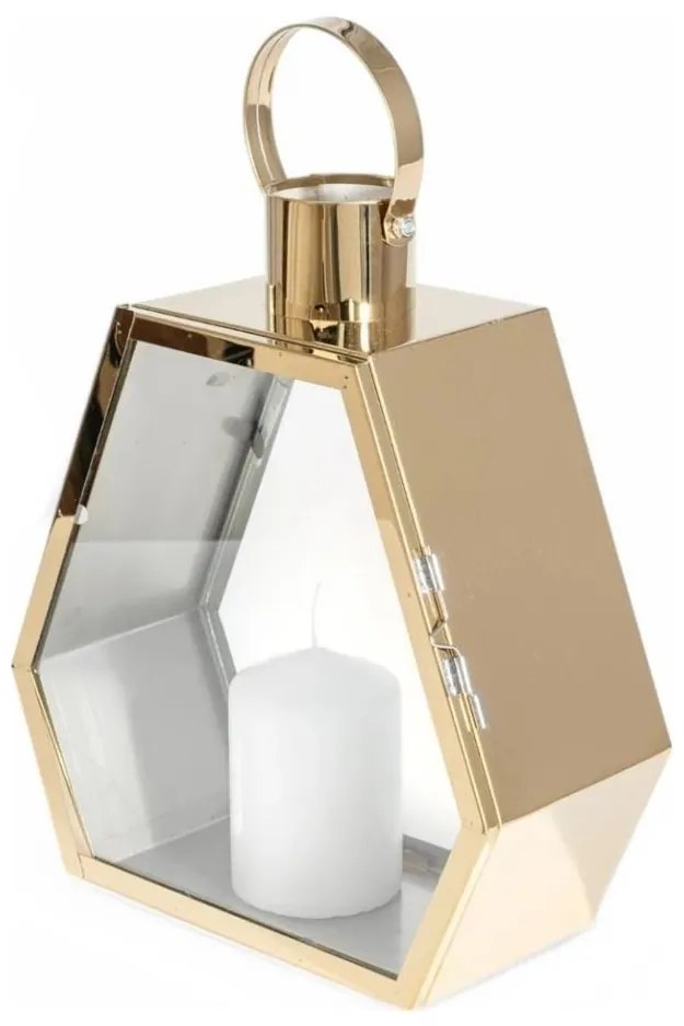 Декоративен златист фенер, 43 см