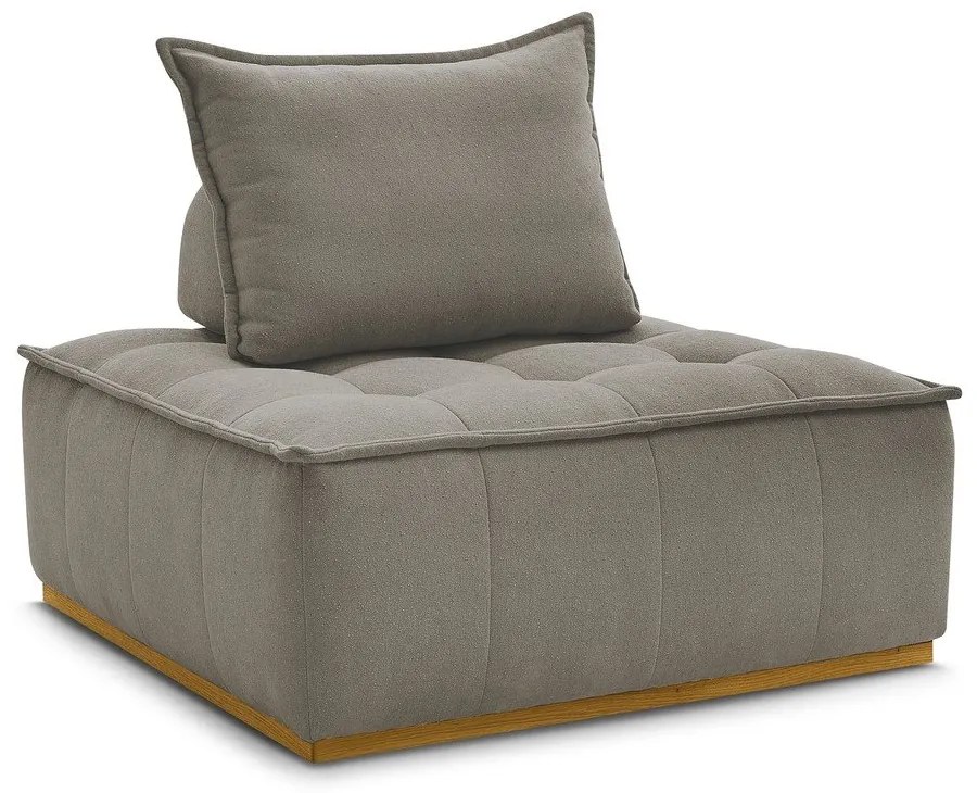 Кафяво-сиво шенилово кресло Elisa – Bobochic Paris