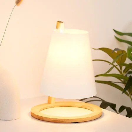 Нощна лампа atmosphera Pita, 27 cm, Бамбук