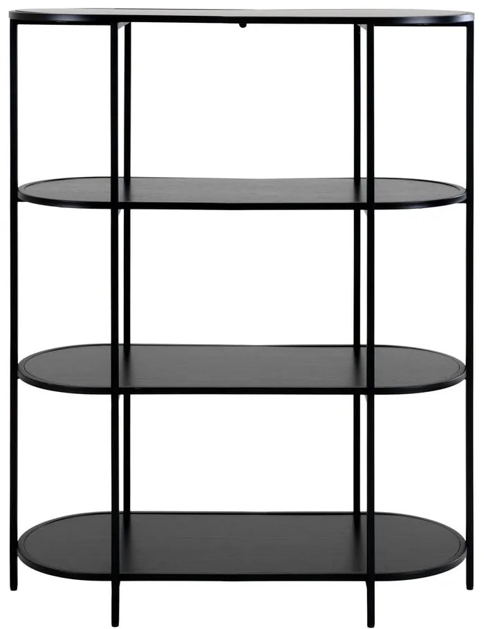 Черна етажерка за книги 36x111 cm Vita - House Nordic