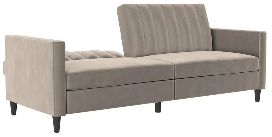 Светлосив кадифен диван 207 cm Celine – Støraa