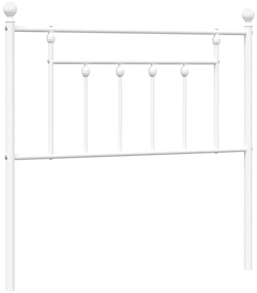 353614 vidaXL Метална резервна табла за легло, бяла, 90 см