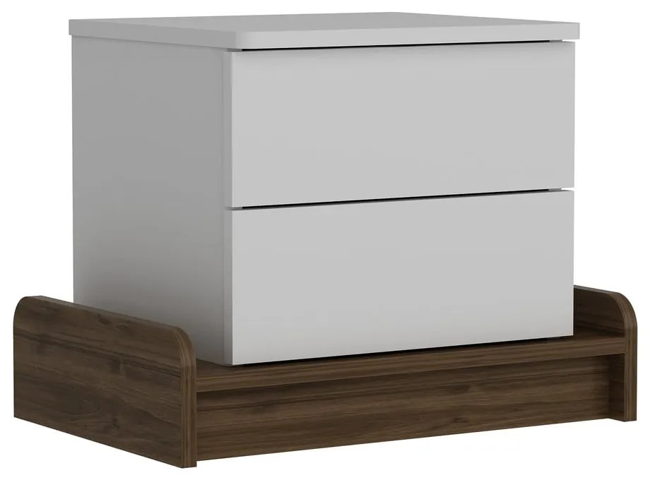Бяло нощно шкафче Marina - Kalune Design