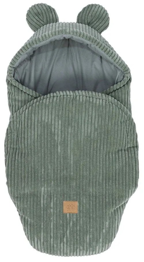 Зелено бебешко одеяло от рипсено кадифе 45x80 cm – Meowbaby