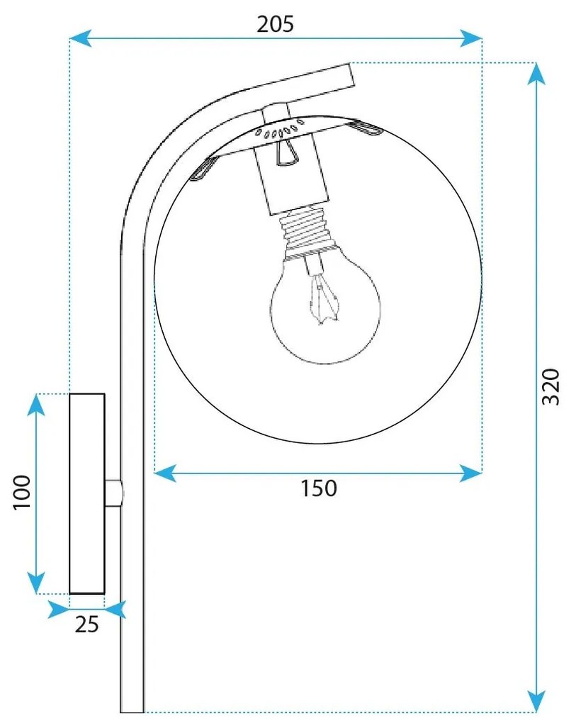 Аплик G103-1W BLACK
