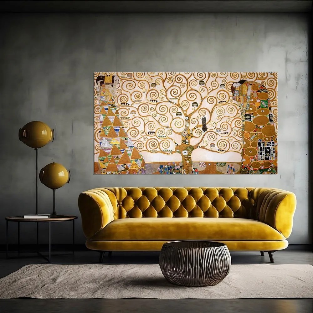 Репродукция на картина на Густав Климт , 90 x 50 cm Tree of Life - Fedkolor