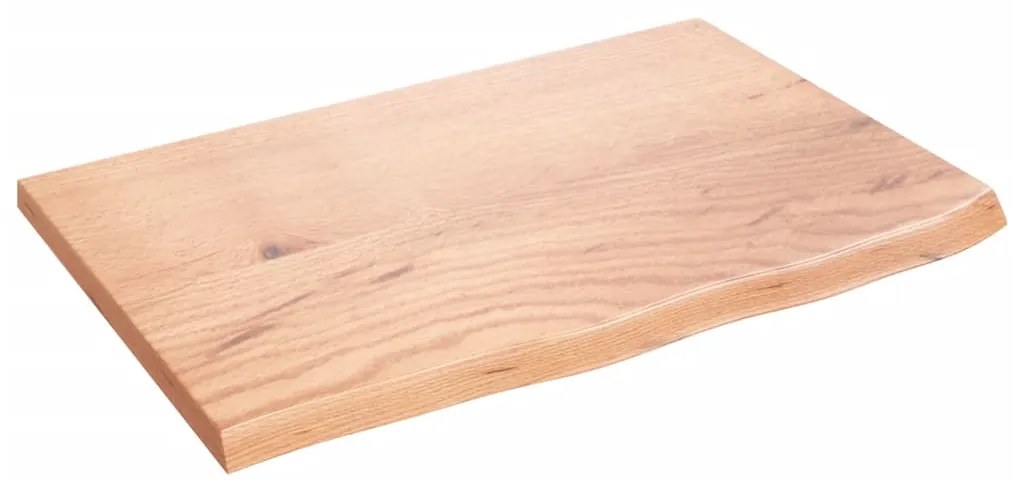 3156344 vidaXL Плот за маса, светлокафяв, 60x40x2 см, обработен масивен дъб