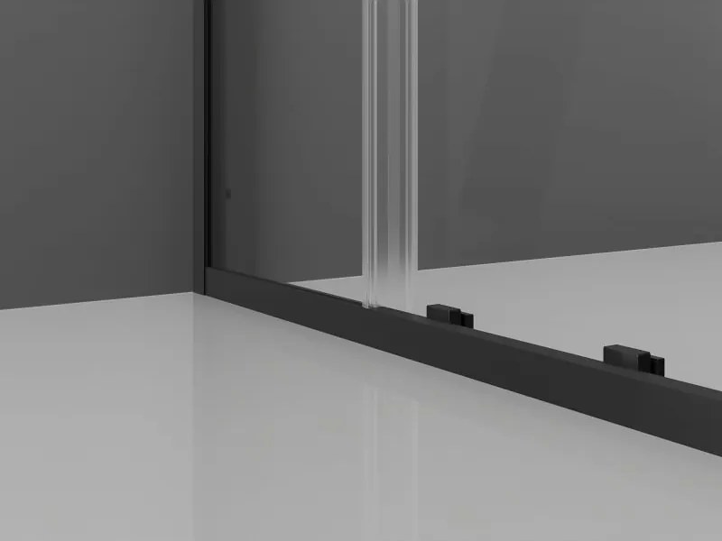 Mexen Exo плъзгаща се душ кабина 120 x 90 см, прозрачна, черна - 8151-120-090-70-00