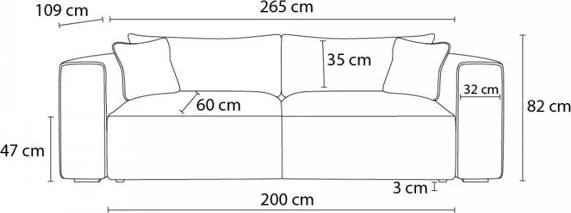 Черен сгъваем/с място за съхранение диван 265 cm Ezechiel – Bobochic Paris