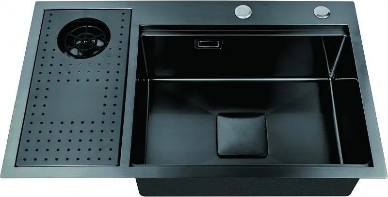 Кухненска мивка 7546L, Inter Ceramic, с приставка за миене на чаши