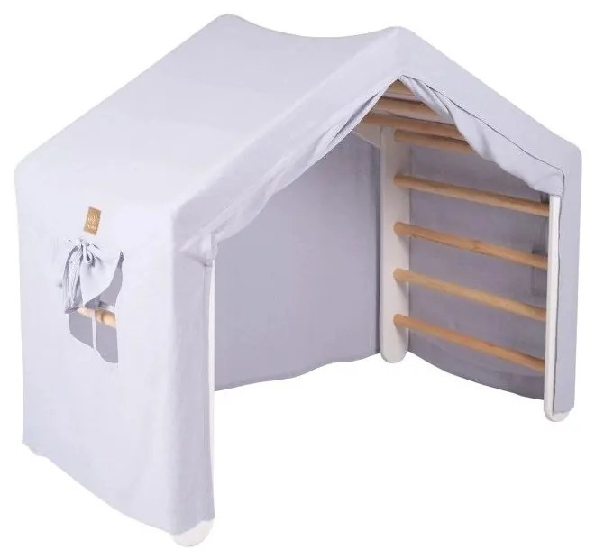 Светлосин/естествен пиклер триъгълник от масивен бор 112x61x94 cm Montessori – Meowbaby