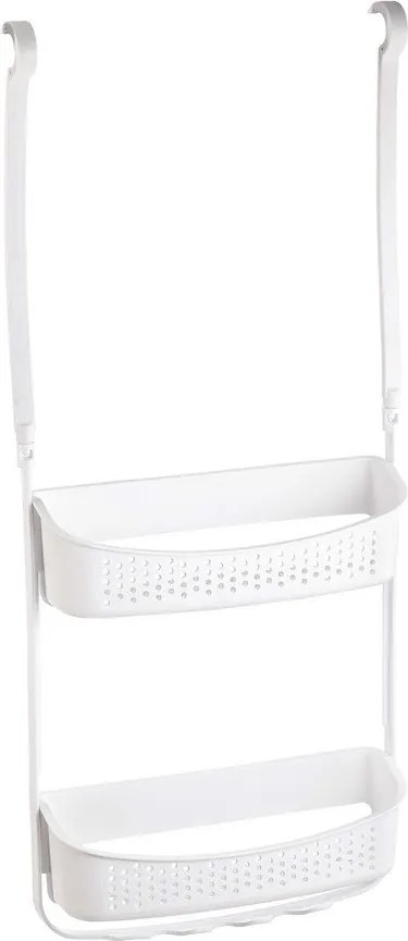 Висящ пластмасов рафт за баня в матово бял цвят Vesper – douceur d'intérieur