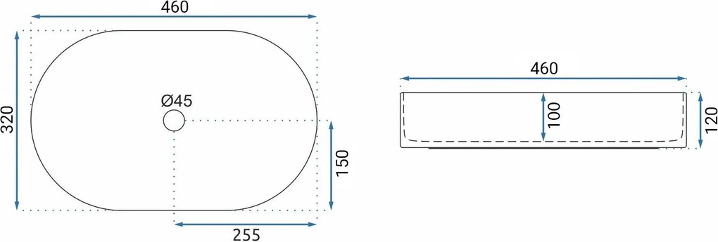 Умивалник за плот Rea Nadia 46