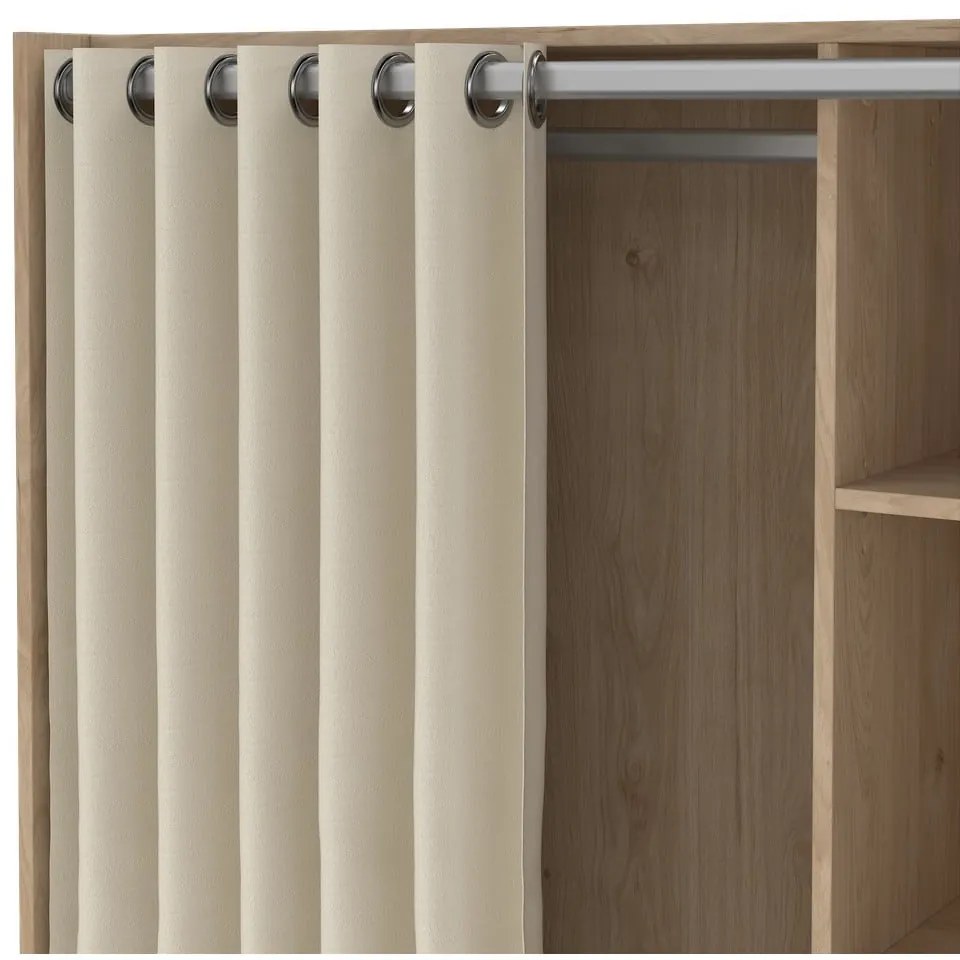 Дъбов гардероб в бяло и бежово 105x180 cm Kit - Tvilum