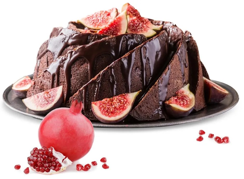 Кафява силиконова форма за торта "Цвете", ø 23,5 cm - Orion