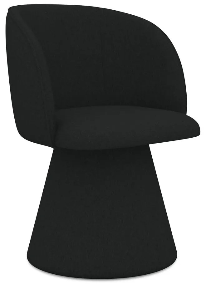 Черен тапициран трапезен стол Maia – Makamii