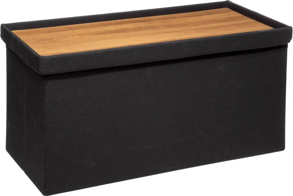 Двоен сгъваем пуф 5five Mix & Modul, 76 cm - Черен