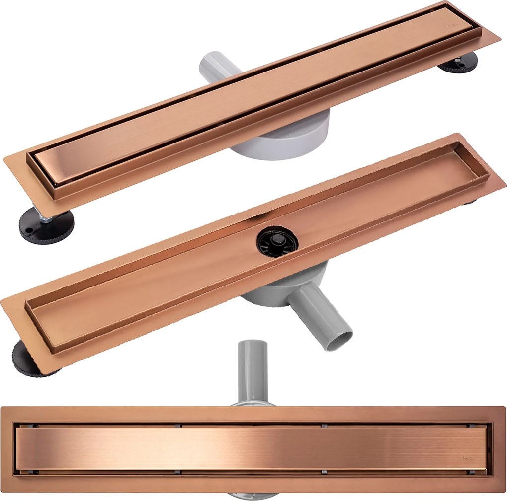 Линеен сифон Rea Pure Neo brushed copper 60