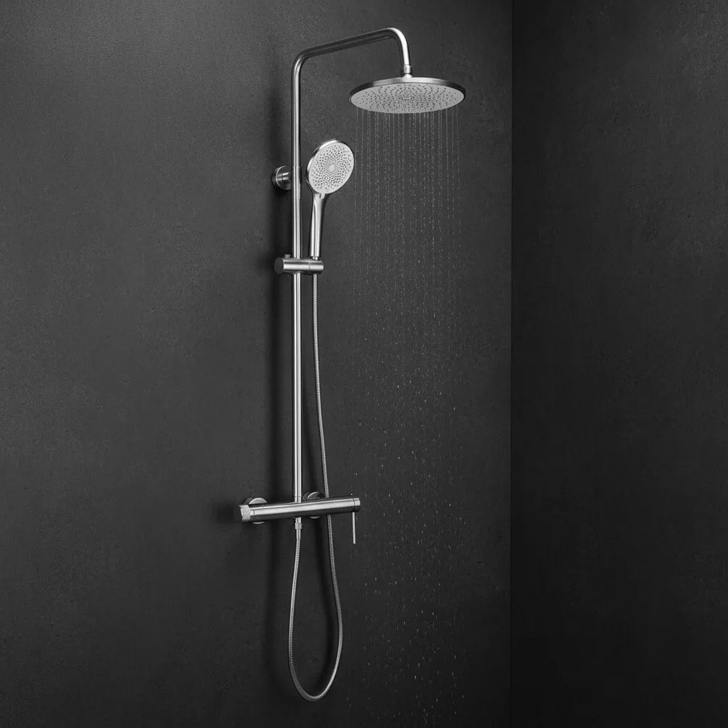 Комплект за душ Rea Foss Clif Brush Nickel