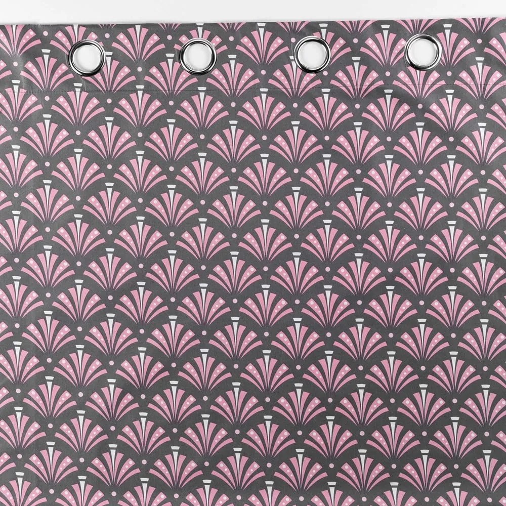 Розово-сива затъмняваща завеса от микрофибър 135x260 cm Surya – douceur d'intérieur