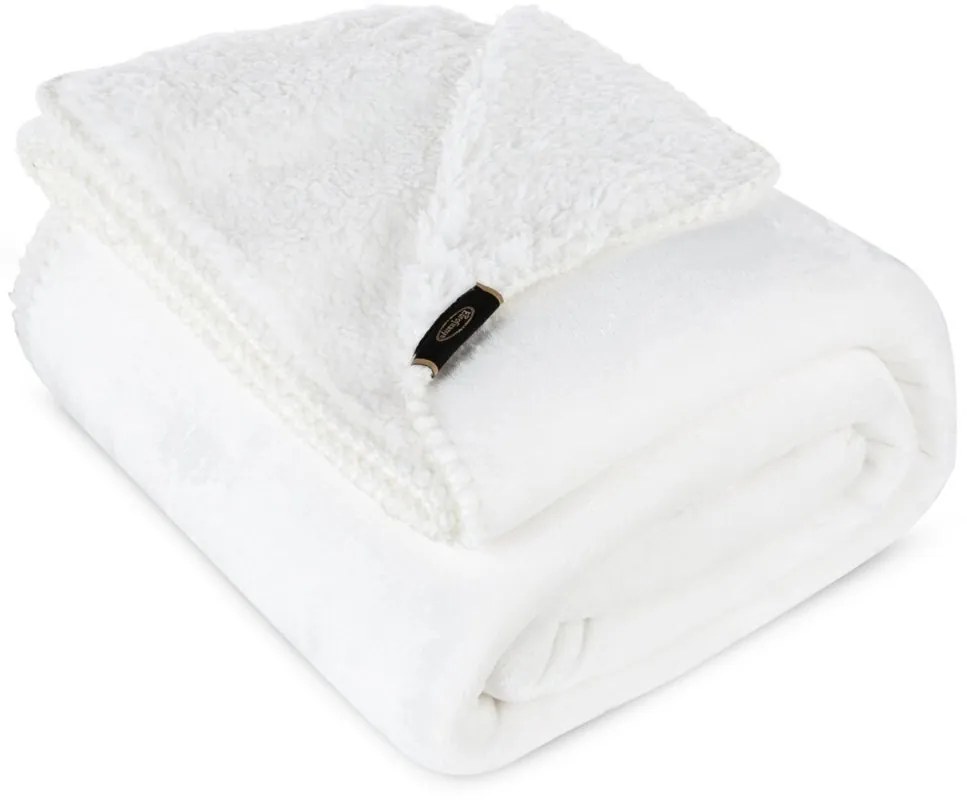Приятно топло одеяло в бяло Ширина: 200 см | Дължина: 220 см