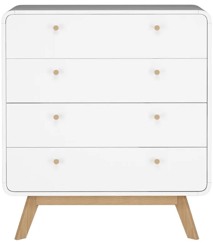 Бял висок скрин 80x88 cm Caitlin – Støraa