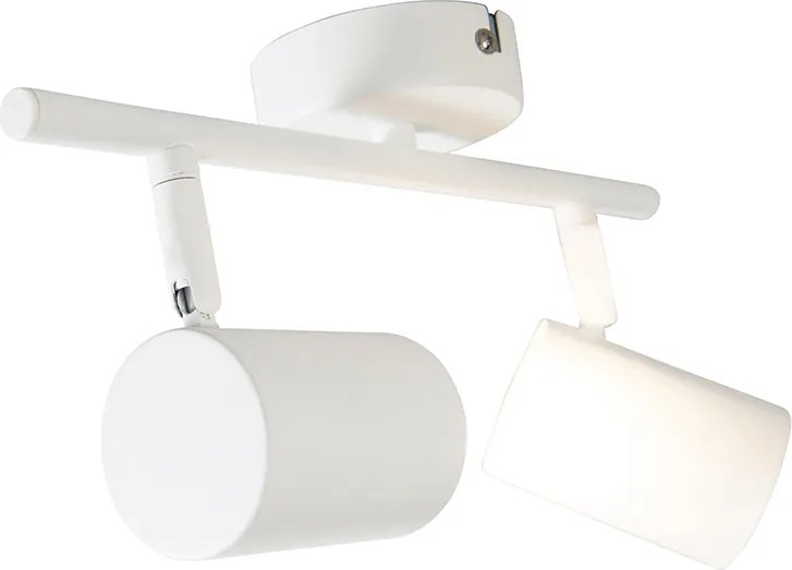 Модерен прожектор бял с 2 WiFi GU10 крушки регулируема - Jeana