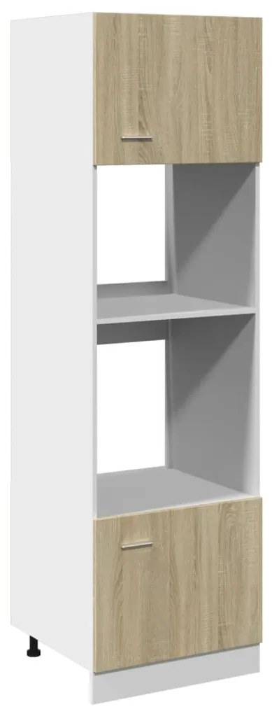 849627 vidaXL Шкаф за микровълнова, Lyon дъб сонома, 60x57x207 см