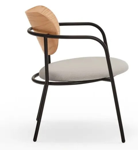 Сив трапезен стол в дъбов декор Eclipse - Teulat