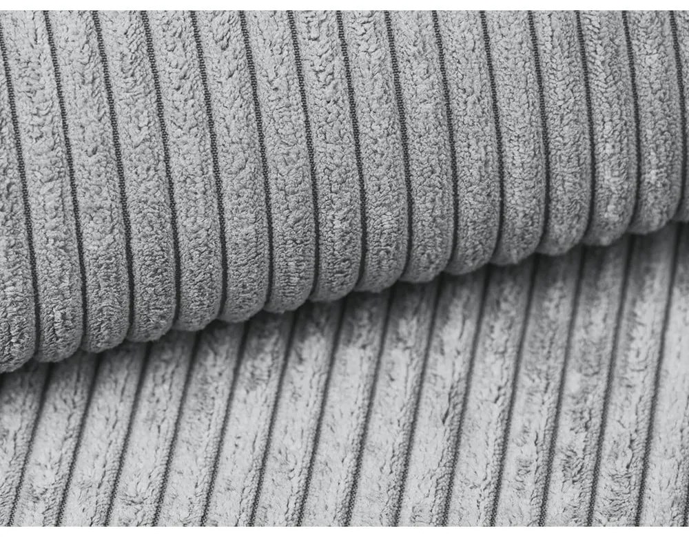 Светлосив разтегателен диван от рипсено кадифе 195 cm Nona – Makamii