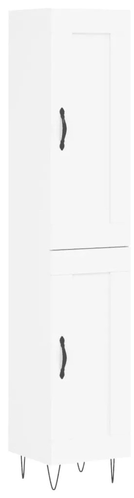3200481 vidaXL Висок шкаф, бял, 34,5x34x180 см, инженерно дърво