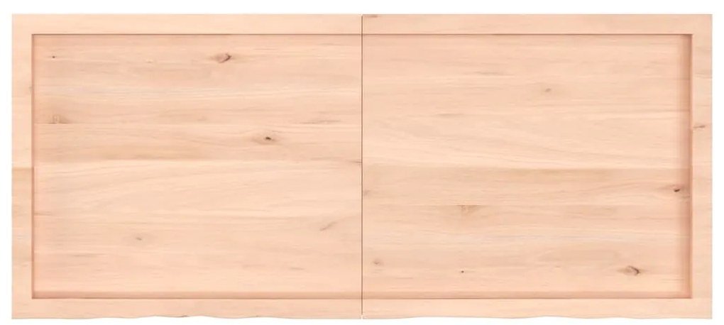3156318 vidaXL Плот за маса, 140x60x(2-4) см, необработен масивен дъб