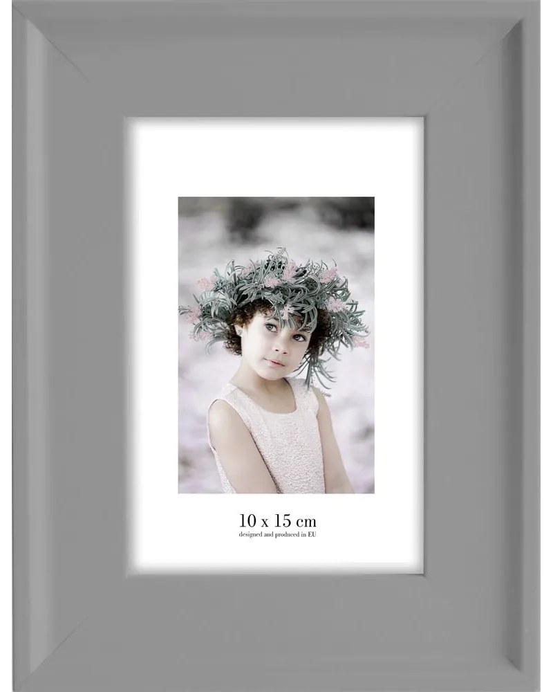 Сива рамка за стена , 17 x 22 cm Malaga - Styler